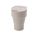Силиконовый складной стакан "GoCup", бежевый
