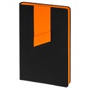 Ежедневник недатированный 15х21 см Bookmark (Soft Touch чёрный + Nice Touch оранжевый)