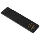 Parker чехол из натуральной кожи, матово-черный с золотым тиснением