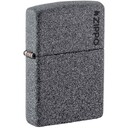 Зажигалка ZIPPO Logo с покрытием Iron Stone, латунь/сталь, серая, матовая, 38x13x57 мм, шт