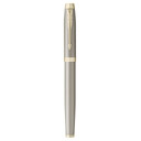 Parker IM Sandstone Champagne PVD Trim ручка роллер черная, 0,5мм, подарочная упаковка