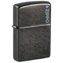 Зажигалка ZIPPO Logo с покрытием Gray Dusk, латунь/сталь, серая, матовая, 38x13x57 мм, шт
