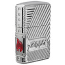 Зажигалка Zippo Armor с покрытием High Polish Chrome, латунь/сталь, серебристая, 36x12x56 мм