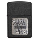 Зажигалка Zippo с покрытием Black Crackle, латунь/сталь, чёрная, матовая, 36x12x56 мм