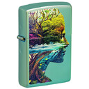 Зажигалка ZIPPO Единение с природой с зеленым глянцевым покрытием | One with Nature Design High Poli