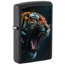Зажигалка ZIPPO Tiger Roar Design с покрытием Black Matte, латунь/сталь, черная, 38x13x57 мм, шт