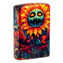 Зажигалка ZIPPO Spooky Sunflower с покрытием 540 Tumbled Brass, латунь/сталь, разноцветная, 38x13x57