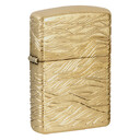 Зажигалка ZIPPO Armor Luxury Waves Design с покрытием Tumbled Brass, латунь/сталь, золотистая, матов