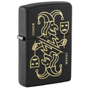 Зажигалка ZIPPO Masked Joker Design с покрытием Black Matte, латунь/сталь, черная, 38x13x57 мм, шт
