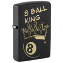 Зажигалка ZIPPO Billiards Champion Design с покрытием Black Matte, латунь/сталь, черная, 38x13x57 мм