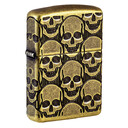 Зажигалка ZIPPO Armor Ухмыляющиеся черепушки с покрытием античная латунь | Cackling Cranium Antique
