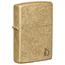 Зажигалка ZIPPO Armor Flame c покрытием Tumbled Brass, латунь/сталь, золотистая, 38x13x57 мм, шт