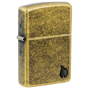 Зажигалка ZIPPO Armor Пламя c покрытием античная латунь | Flame Antique Brass, латунь/сталь, золотис