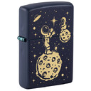 Зажигалка ZIPPO Lost in Space Design с покрытием Navy Matte, латунь/сталь, синяя, 38x13x57 мм, шт