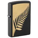 Зажигалка ZIPPO Zen Flora Design с покрытием Black Matte, латунь/сталь, черная, матовая, 38x13x57 мм