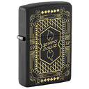 Зажигалка ZIPPO Lines Design с покрытием Black Matte, латунь/сталь, черная, матовая, 38x13x57 мм, шт