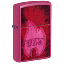 Зажигалка ZIPPO Pulse с покрытием Frequency, латунь/сталь, малиновая, глянцевая, 38x13x57 мм, шт