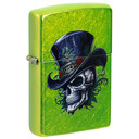 Зажигалка ZIPPO Steampunk Skeleton с покрытием Lurid™, латунь/сталь, зеленая, глянцевая, 38x13x57 мм