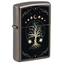 Зажигалка Zippo Mystic Nature Design с покрытием Black Ice®, латунь/сталь, черная, 38x13x57 мм
