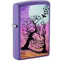 Зажигалка Zippo Skull Tree с покрытием Purple Matte, латунь/сталь, черная 38x13x57 мм