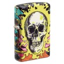Зажигалка Zippo Skull Design с покрытием Glow In The Dark Green,латунь/сталь,разноцветная38x13x57 мм