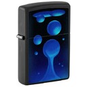 Зажигалка Zippo Lava Lamp с покрытием Black Light, латунь/сталь, черная,матовая 38x13x57 мм
