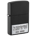Зажигалка Zippo License Plate с покрытием Black Matte, латунь/сталь, черная, 38x13x57 мм