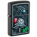 Зажигалка Zippo Ladybug Design с покрытием Black Matte, латунь/сталь, черная, матовая, 38x13x57 мм