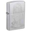 Зажигалка Zippo Vintage Dance с покрытием Satin Chrome, латунь/сталь, серебристая, 38x13x57 мм