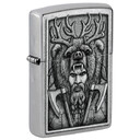 Зажигалка Zippo Barbarian Design с покрытием Street Chrome, латунь/сталь, серебристая, 38x13x57 мм