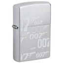 Зажигалка Zippo James Bond™ с покрытием Satin Chrome, латунь/сталь, серебристая, 38x13x57 мм