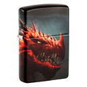 Зажигалка Zippo Dragon Design с покрытием 540 Matte, латунь/сталь, черная, 38x13x57 мм