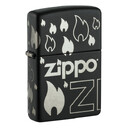 Зажигалка Zippo Classic с покрытием Black Matte, латунь/сталь, черная, матовая, 38x13x57 мм