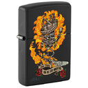 Зажигалка Zippo Rick Rietveld с покрытием Black Matte, латунь/сталь, черная, матовая, 38x13x57 мм
