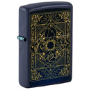 Зажигалка Zippo Elements Design с покрытием Navy Matte, латунь/сталь, синяя, матовая, 38x13x57 мм
