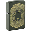 Зажигалка Zippo Wood Ring с покрытием Green Matte, латунь/сталь, зеленая, матовая, 38x13x57 мм