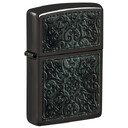Зажигалка Zippo Pattern с покрытием High Polish Black, латунь/сталь, черная, глянцевая, 38x13x57 мм