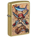 Зажигалка Zippo Guy Harvey с покрытием Street Brass, латунь/сталь, золотистая, 38x13x57 мм