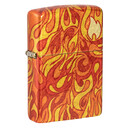 Зажигалка Zippo Fire с покрытием 540 Tumbled Brass, латунь/сталь, разноцветная, 38x13x57 мм