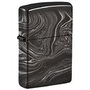 Зажигалка Zippo Marble Pattern с покрытием High Polish Black, латунь/сталь, чёрная, 38x13x57 мм
