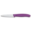Нож Victorinox для очистки овощей, лезвие 8 см волнистое, фиолетовый