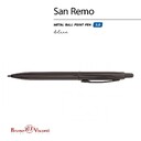РУЧКА "SAN REMO" ШАРИКОВАЯ, АВТОМАТИЧЕСКАЯ, МЕТАЛЛИЧЕСКИЙ КОРПУС ВОРОНЕНАЯ СТАЛЬ 1.00 ММ, СИНЯЯ вороненая сталь