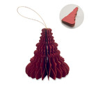 Christmas paper tree hanger красн