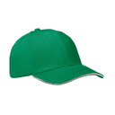 6 panel baseball cap Зеленый цвет прерий/бел