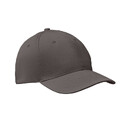 6 panels baseball cap каменный сер