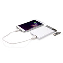 Зарядное устройство с USB–флешкой на 8 ГБ, 2500 mAh бел