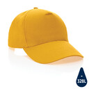 Бейсболка Impact из переработанного хлопка AWARE™, 5 клиньев, 190 г/м2 желт