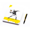 Набор Pininfarina Banksy Метатель цветов: шариковая ручка GrafeeX и блокнот линованный из каменной б желт бел