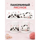 2950049 Керамическая кружка белая Бело-черный Кролик, 330 мл