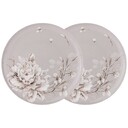 НАБОР ТАРЕЛОК ОБЕДЕННЫХ  LEFARD "WHITE FLOWER" 2 ШТ. 25,5 СМ СЕРЫЙ (КОР=12НАБ.)